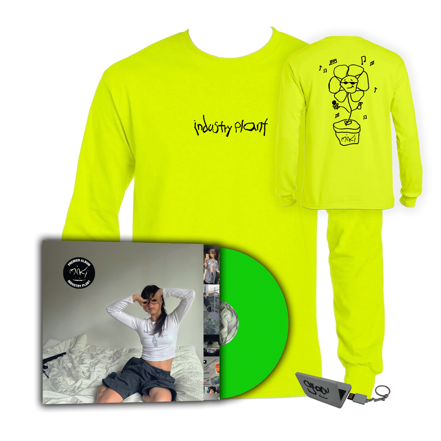 T-shirt “industry plant” + album vinyle + dédicace + porte-clé